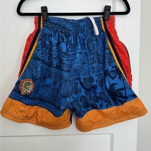 CollectSelect x SavsBrand Warriors Hawaiian Mesh Shorts